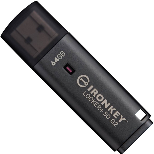 Фото - Флеш USB Kingston 64GB USB 3.2 Type-A Gen1 IronKey Locker+ 50 G2 (IKLP50G2/64GB)